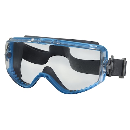 Mcr Safety Safety Goggles, Clear Lens, MAX6 Anti-Fog, Indirect Vent, Chemical Seal, HB3 Series, Aqua Blue, 12PK HB1320PF